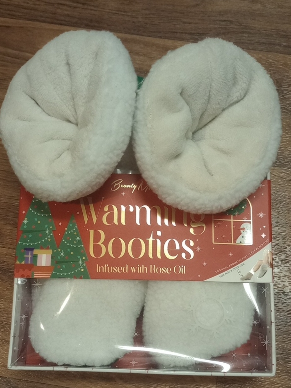 White Warming Booties - Infused with Rose Oil